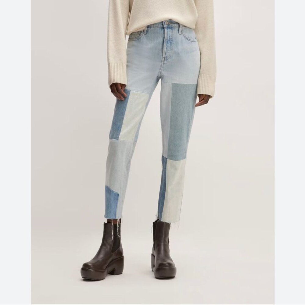 NWT Everlane The 90s Cheeky Mended Patchwork Jeans